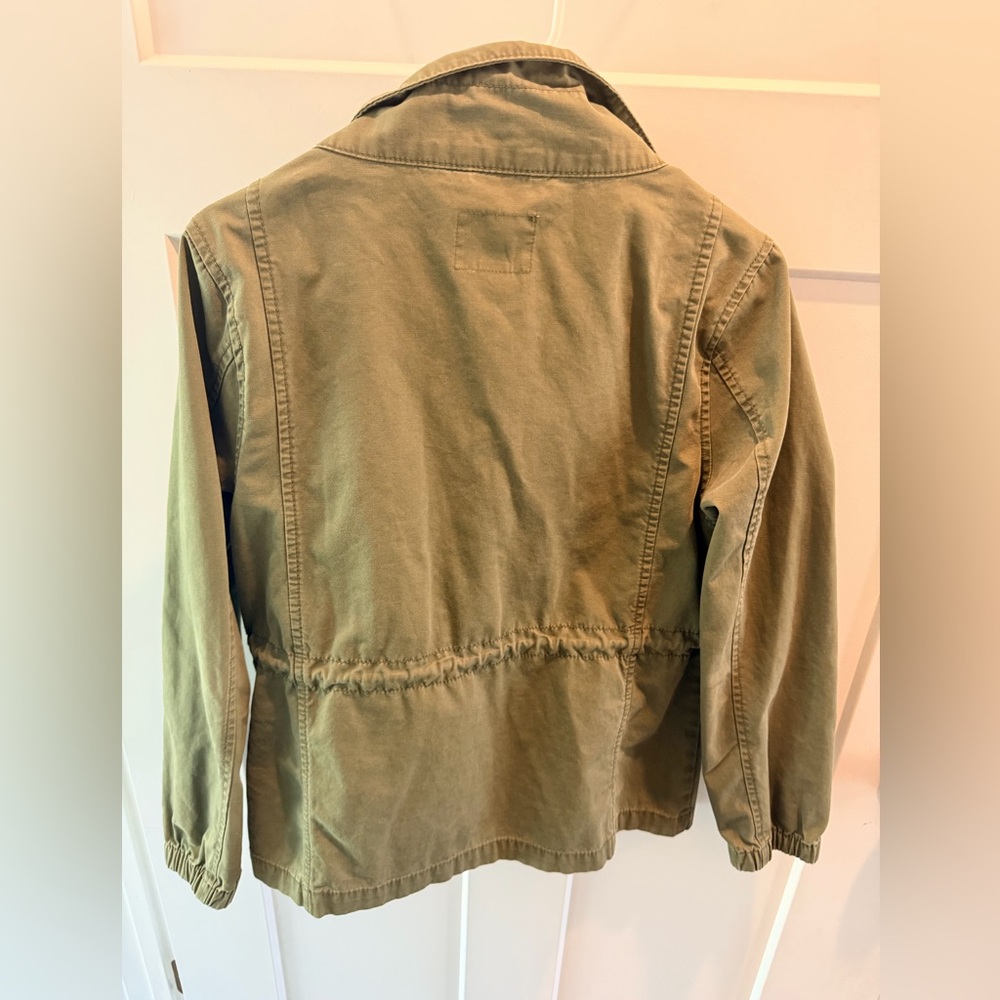 Old Navy Olive Utility Jacket Drawstring Waist Li… - image 6